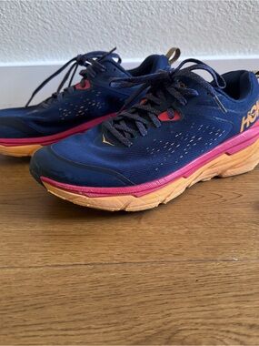 Hoka One One Challenger ATR 6 Men's Trail Running Shoes Size 10 Blue Orange